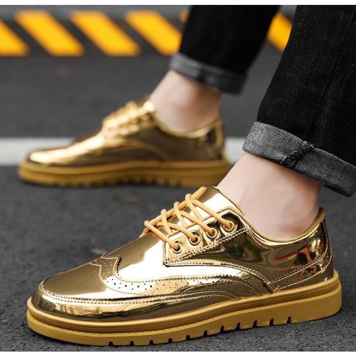 スニーカーメンズファッションスニーカー男性シューズ靴ツヤ感上品な光沢感韓国風格好いい派手なスタイル個性楽ちん大きいサイズ Xkunsel Rhpen701 Minto 通販 Yahoo ショッピング