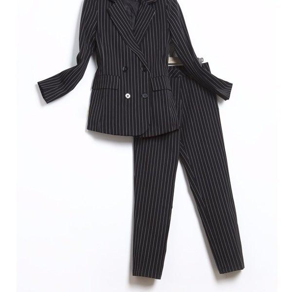 パンツスーツレディースビジネスオフィスフォーマルストレッチ素材シャドーストライプ生地ストレスフリーol転職通勤入学式卒園式 Xkunyou Wlezn659 Minto 通販 Yahoo ショッピング