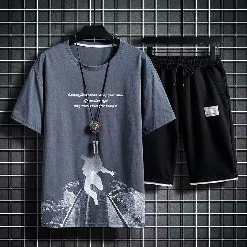 メンズセットアップジャージ Tシャツ パンツ メンズセット 上下セット メンズ セットアップ ルームウェア 2点セット 春 夏 8色 再再販