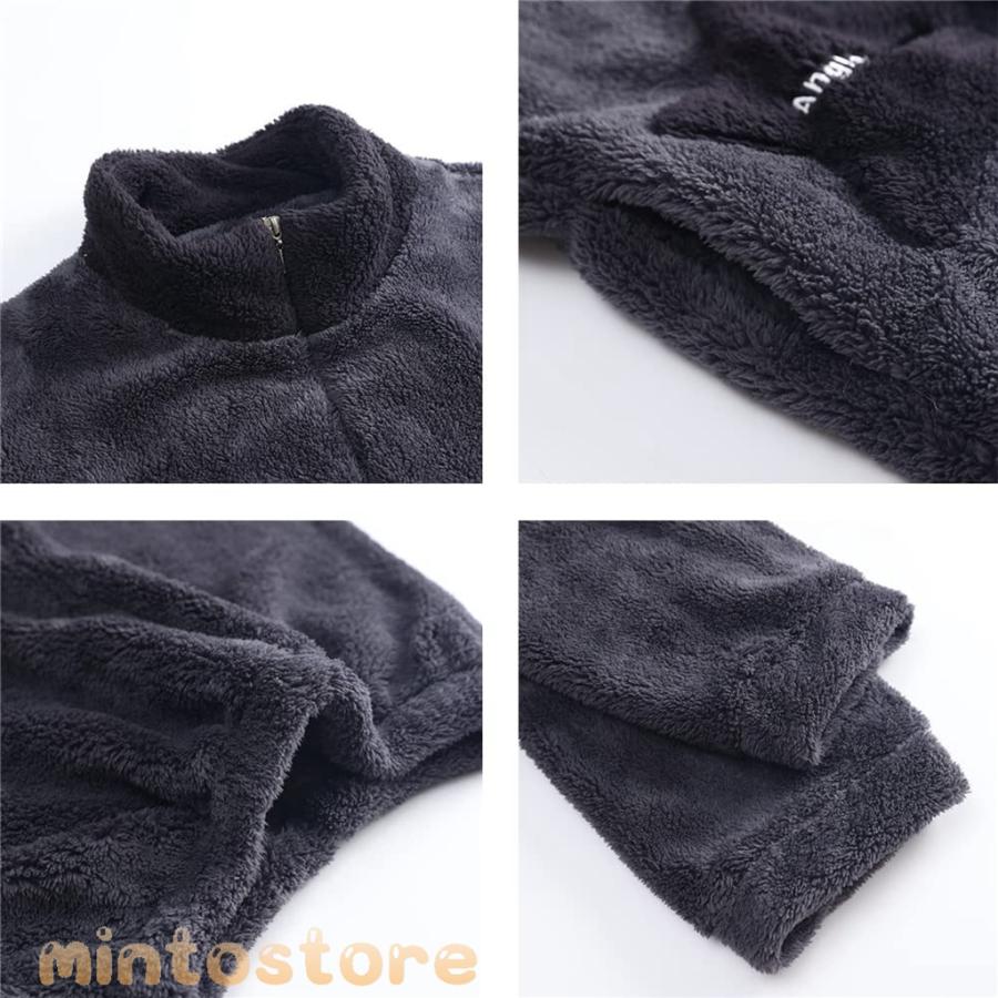 ペアパジャマ 冬 ペアルック パジャマ メンズ もこもこ ルームウェア レディース モコモコ 部屋着 裏起毛 カップル 冬用 