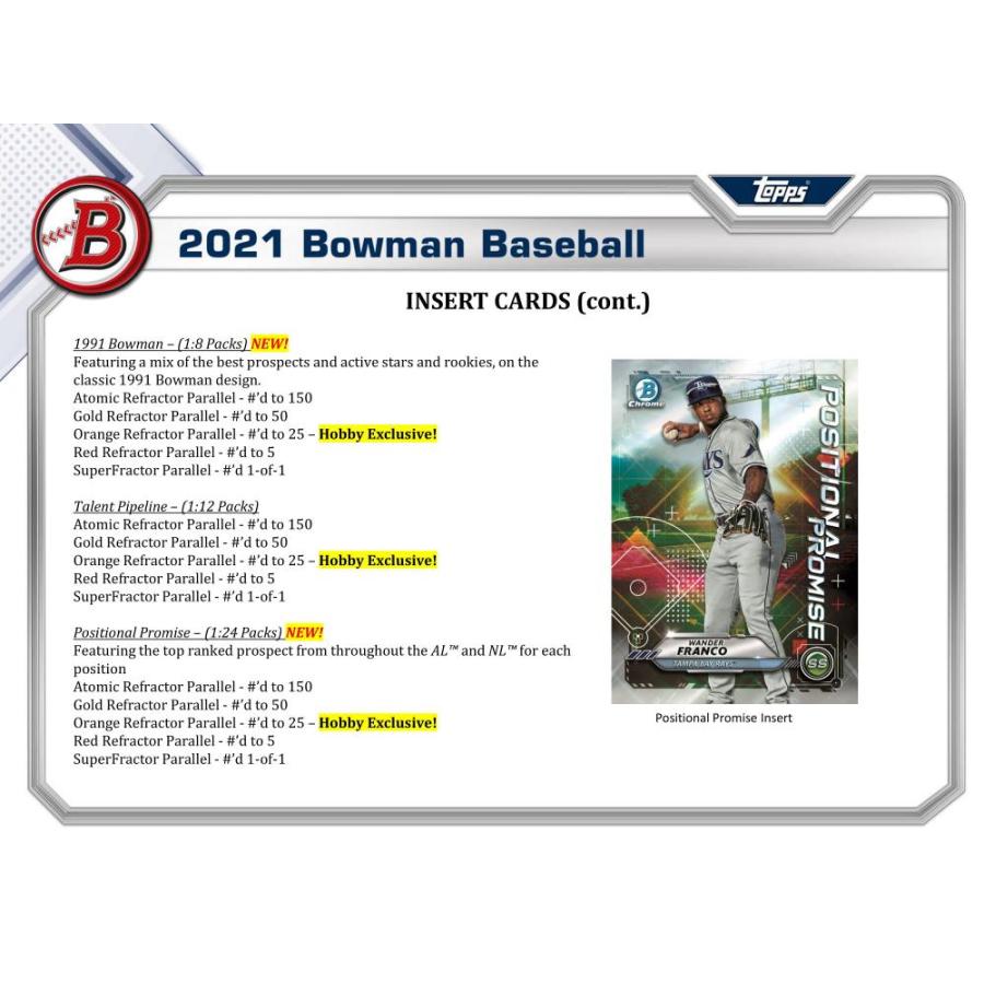 MLB 2021 TOPPS BOWMAN BASEBALL HOBBY | 2021 トップス ボウマン ベースボール ホビー[1ボックス] |  | 04