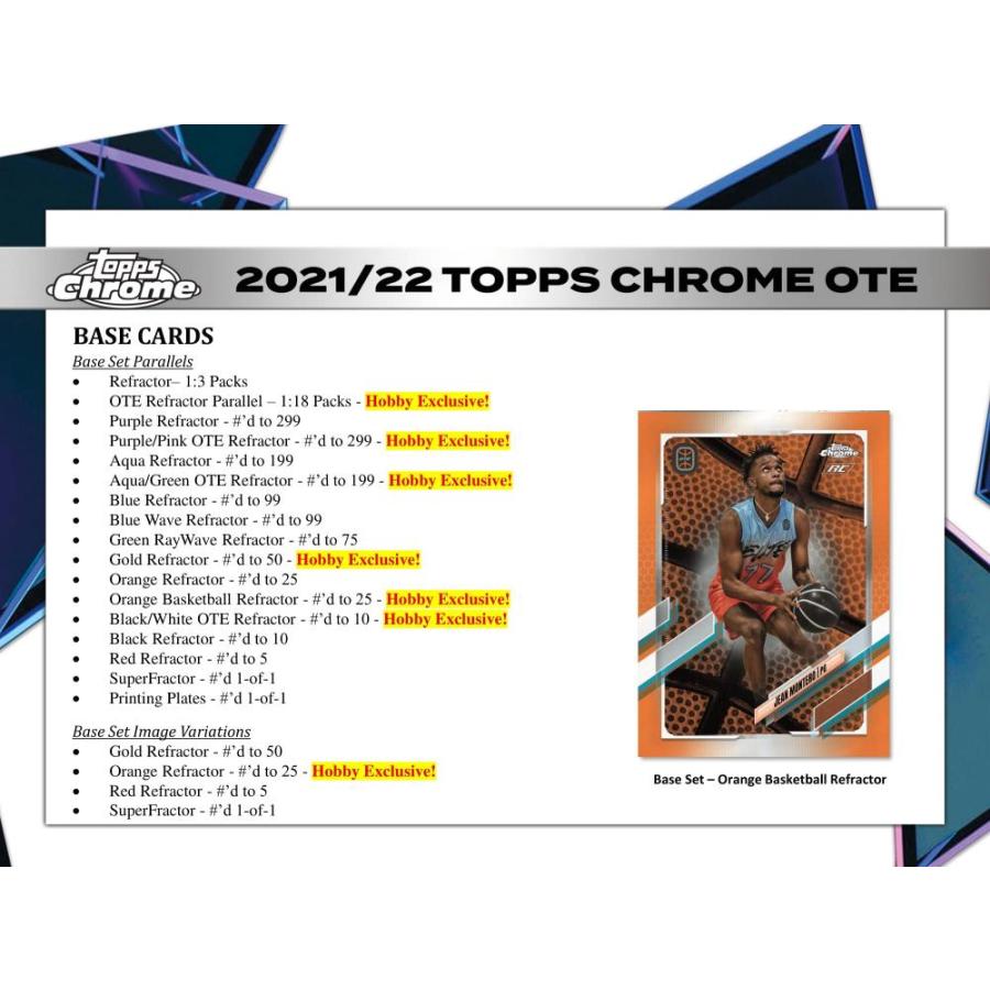 2021-22 TOPPS CHROME OVER TIME ELITE BASKETBALL[1ボックス] |  | 01
