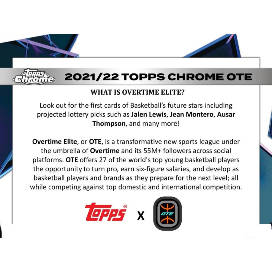 2021-22 TOPPS CHROME OVER TIME ELITE BASKETBALL[1ボックス] |  | 05