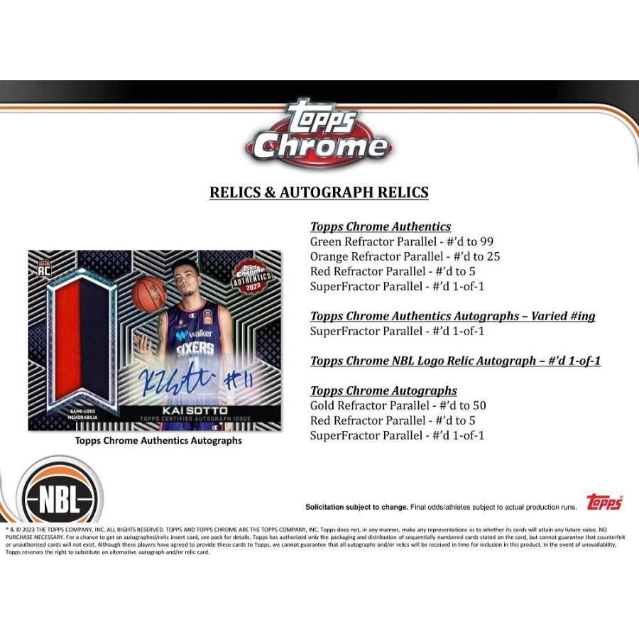 NBL BASKETBALL 2023 TOPPS CHROME オーストラリアリーグ[1ボックス] |  | 04