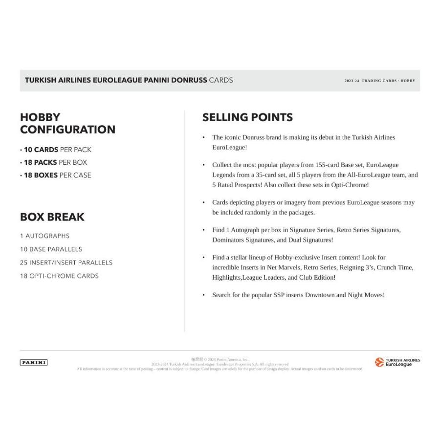 NBA 2023-24 PANINI DONRUSS EUROLEAGUE HOBBY[1ボックス] |  | 05