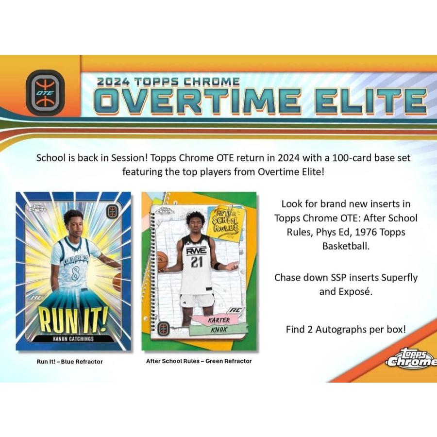 2023-24 TOPPS CHROME OVER TIME ELITE BASKETBALL HOBBY | 2023-24 トップス クローム オーバータイム・エリート バスケットボール ホビー[1ボックス] |  | 01