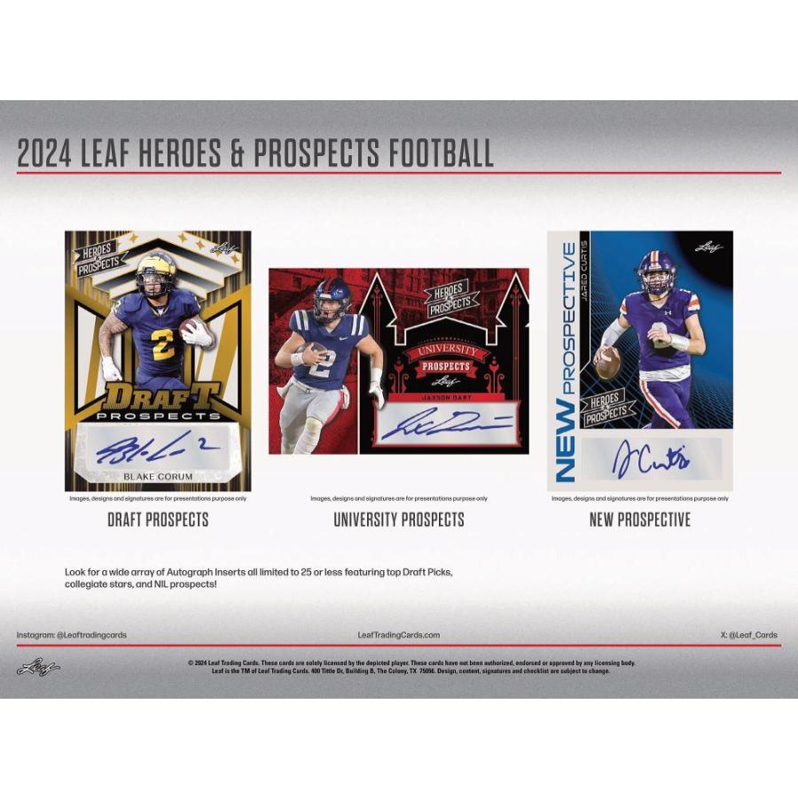 NFL 2024 LEAF HEROES & PROSPECTS HOBBY[1ボックス] |  | 02