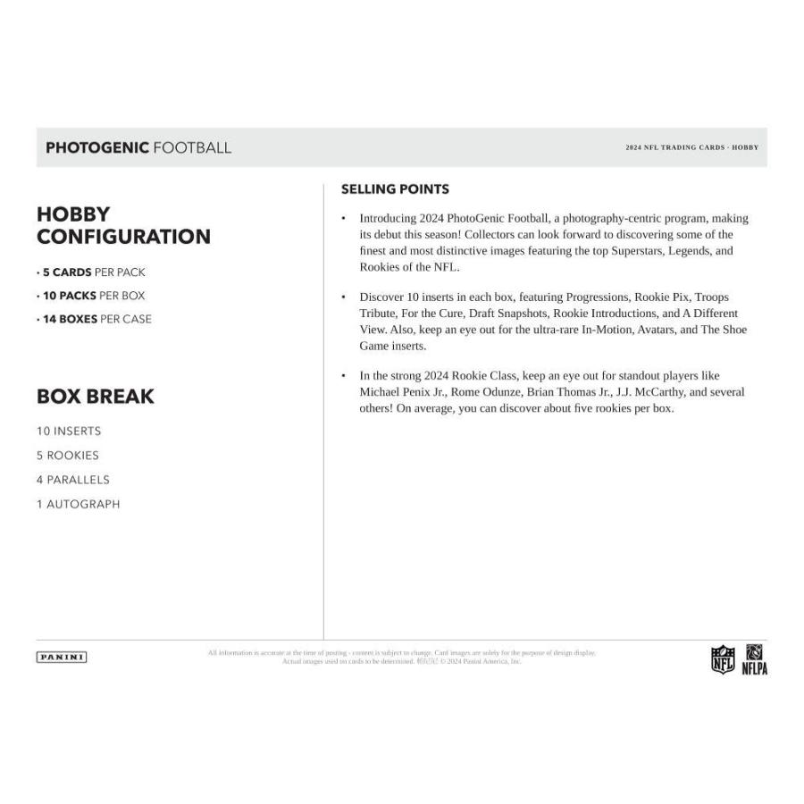 NFL 2024 PANINI PHOTOGENIC HOBBY[1ボックス] |  | 05
