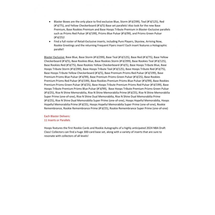 NBA 2024-25 PANINI HOOPS RETAIL (COUNTER DISPLAY)[1ボックス] |  | 02