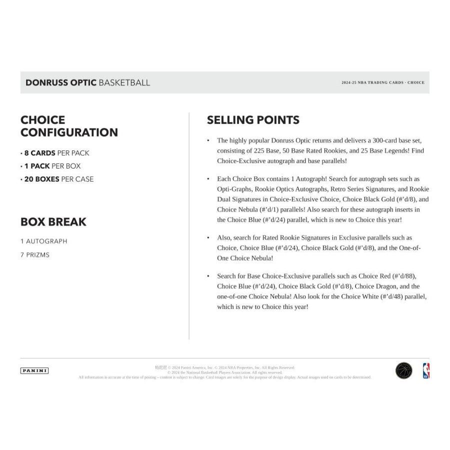 NBA 2024-25 PANINI DONRUSS OPTIC CHOICE[1ボックス] |  | 05