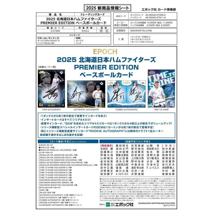 EPOCH 2018 北海道日本ハムファイターズ　新品未開封ミニBOX EPOCH 2018北海道日本ハムファイターズ シーズン