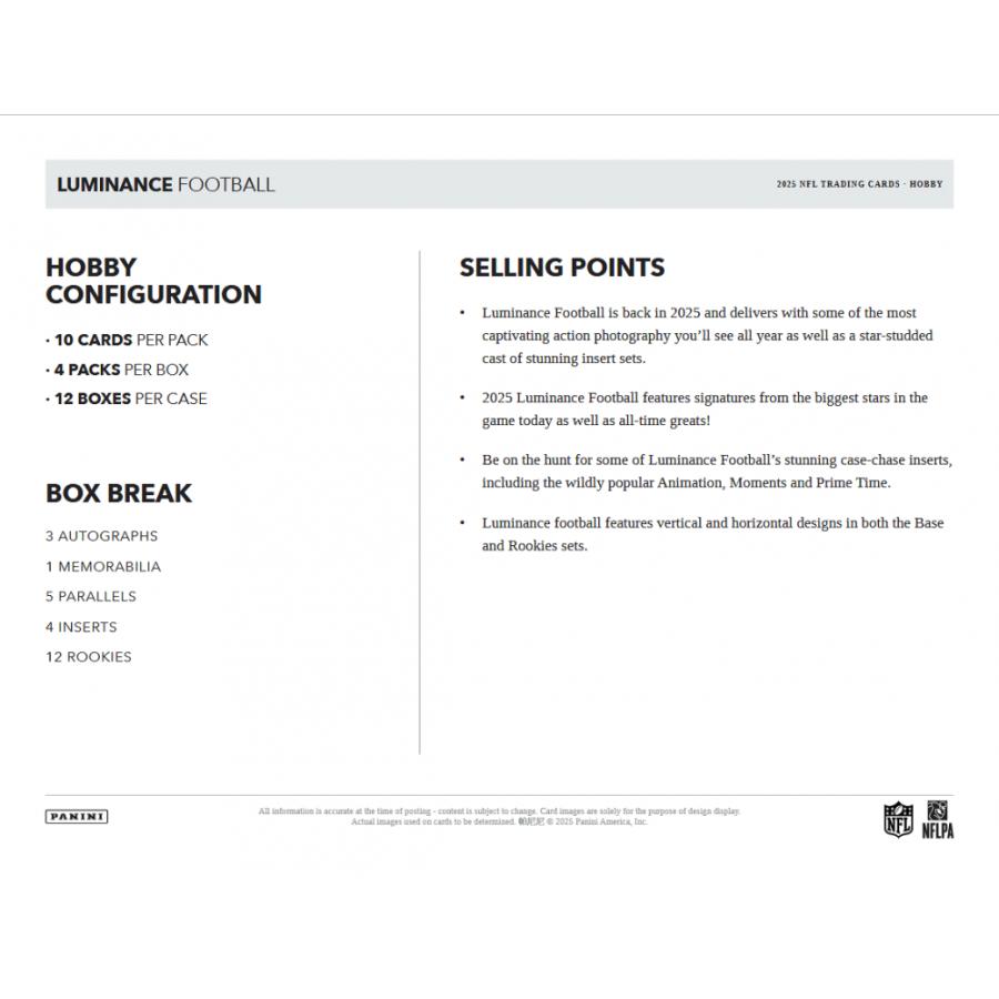 NFL 2025 PANINI LUMINANCE HOBBY[1ボックス] |  | 05