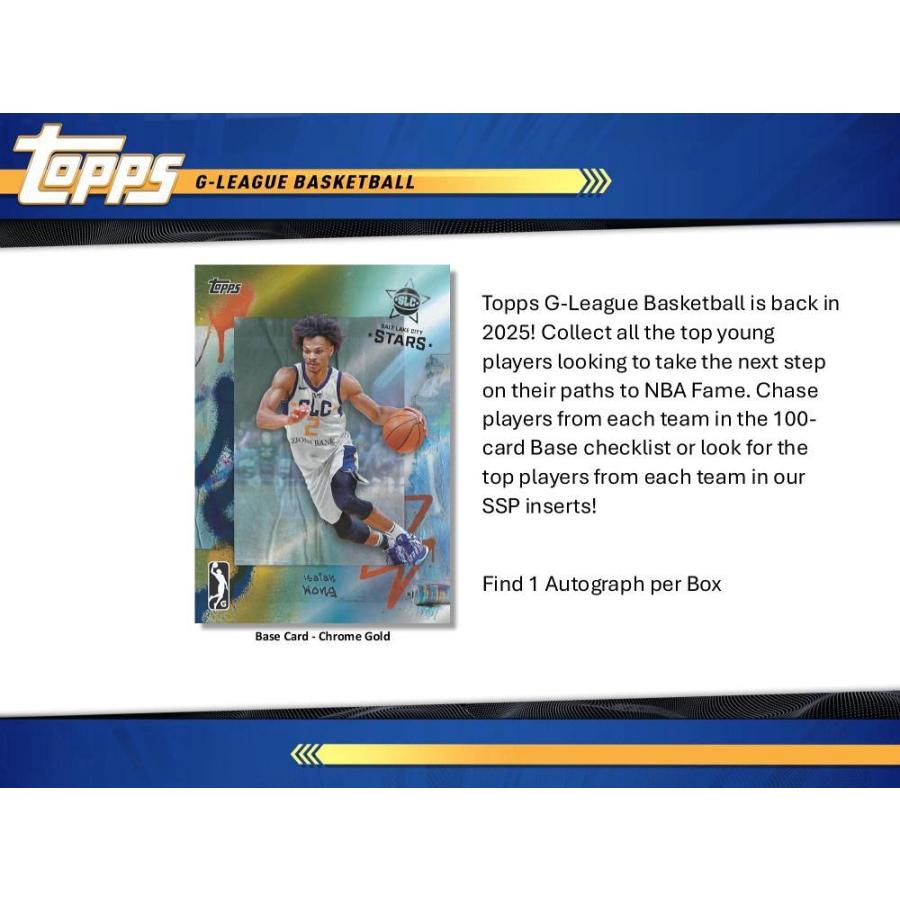 2024-25 TOPPS G-LEAGUE BASKETBALL[1ボックス] |  | 01