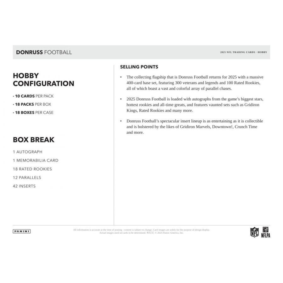 NFL 2025 PANINI DONRUSS HOBBY[1ボックス] |  | 05