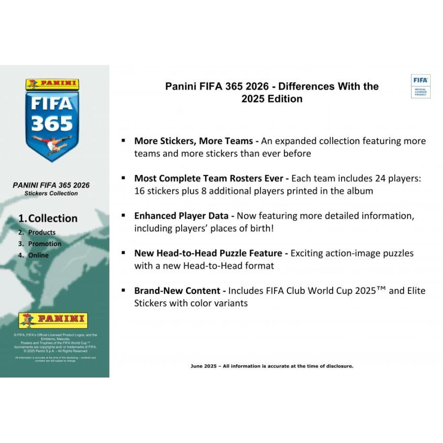 SOCCER 2026 PANINI FIFA 365 STICKER COLLECTION[1ボックス] |  | 03