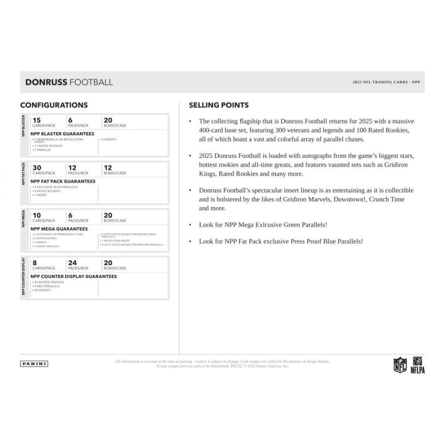 NFL 2025 DONRUSS COUNTER DISPLAY[1ボックス] |  | 05