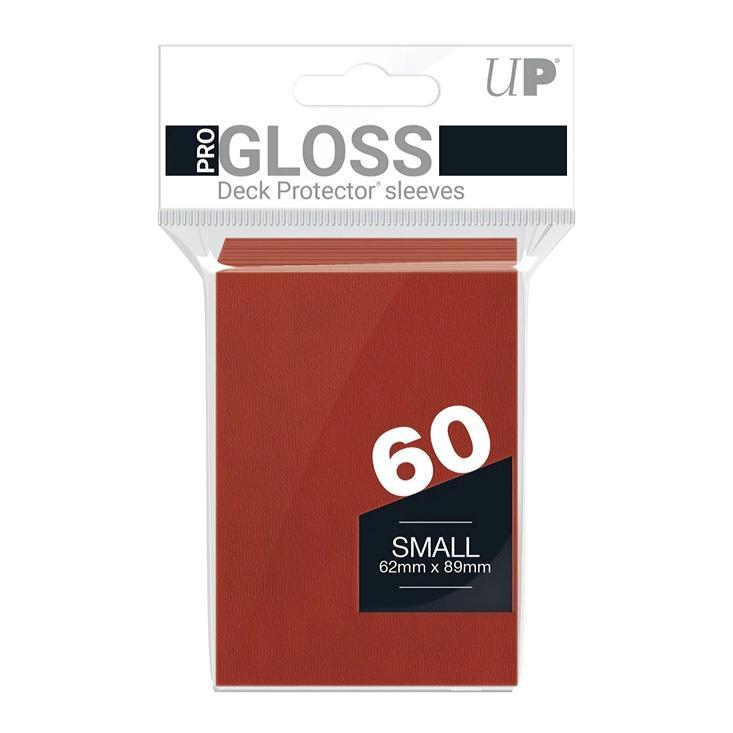 【返品・交換不可】Ultra・PRO 小型サイズカード用 PRO-Gloss スモール デッキ プロテクター スリーブ  レッド[60枚入り][1カートン] | 