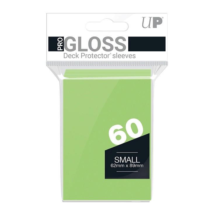 【返品・交換不可】Ultra・PRO 小型サイズカード用 PRO-Gloss スモール デッキ プロテクター スリーブ  ライムグリーン[60枚入り][1カートン] | 