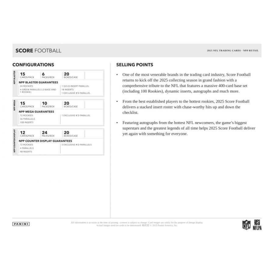 NFL 2025 PANINI SCORE MEGA BOX[1ボックス] |  | 05