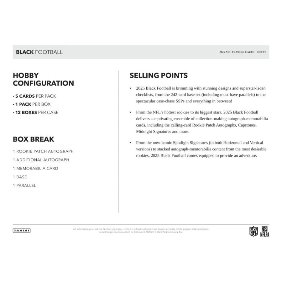 NFL 2025 PANINI BLACK HOBBY[1ボックス] |  | 05