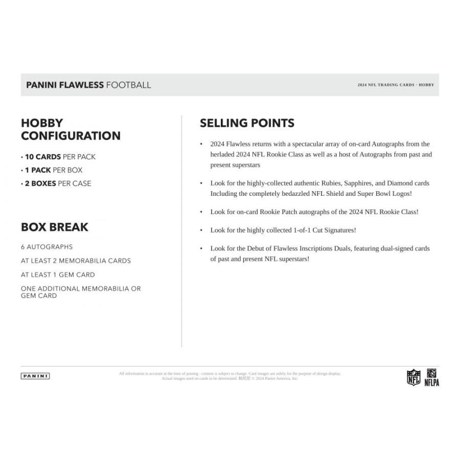 NFL 2024 PANINI FLAWLESS HOBBY | 2024 パニーニ フローレス フットボール ホビー[1ボックス] |  | 05