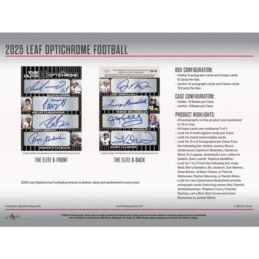 NFL 2025 LEAF OPTICHROME JUMBO[1ボックス] |  | 05