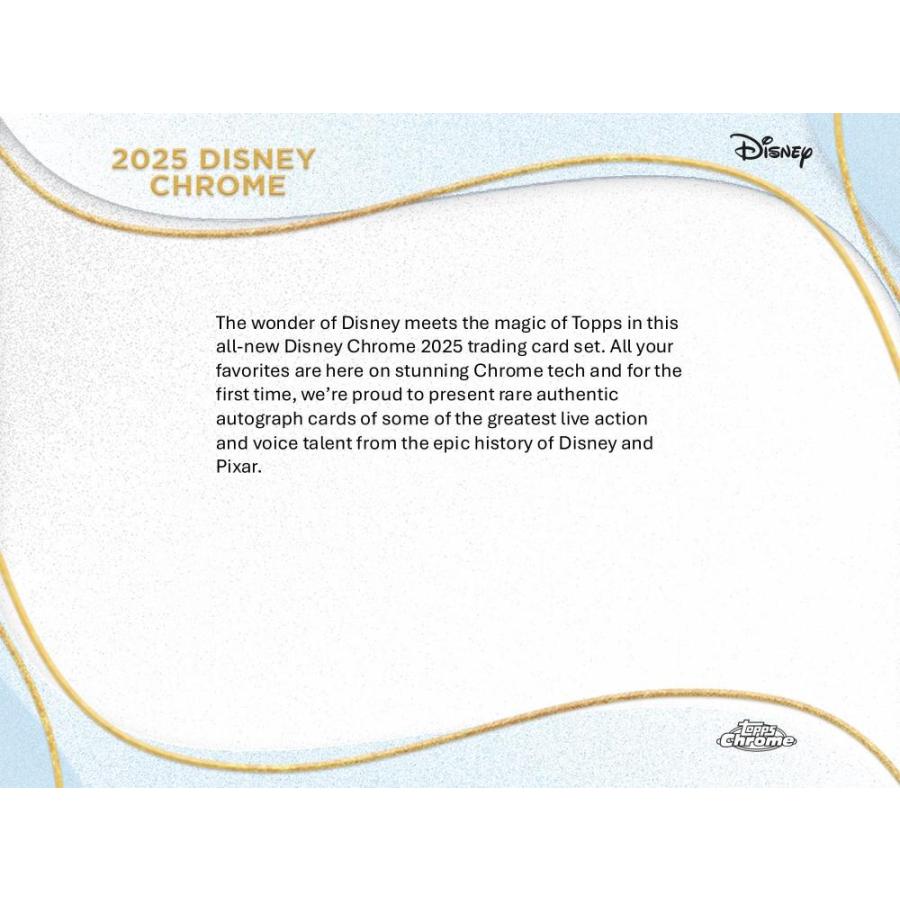 2025 TOPPS CHROME DISNEY HOBBY[1ボックス] |  | 01