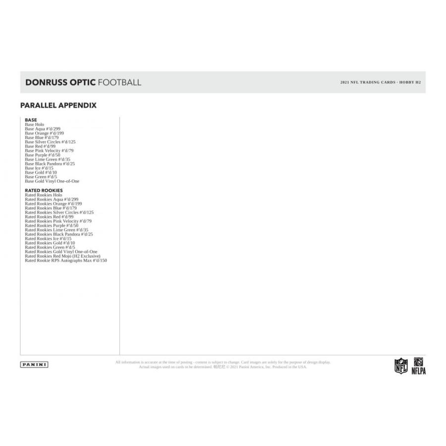 NFL 2021 PANINI DONRUSS OPTIC FOOTBALL H2  HOBBY HYBRID[1個] |  | 05