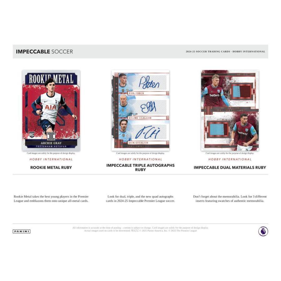 SOCCER 2024-25 PANINI IMPECCABLE PREMIER LEAGUE HOBBY INTERNATIONAL[1個] |  | 03