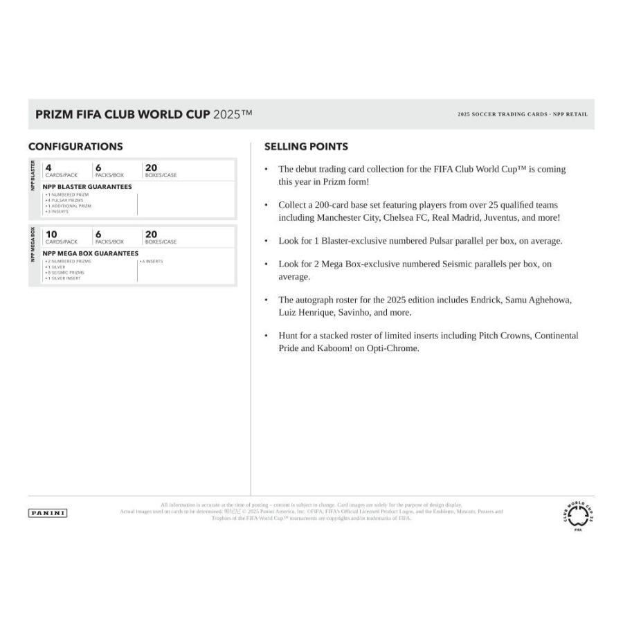 SOCCER 2025 PANINI PRIZM FIFA CLUB WORLD CUP BLASTER[1ボックス] |  | 05