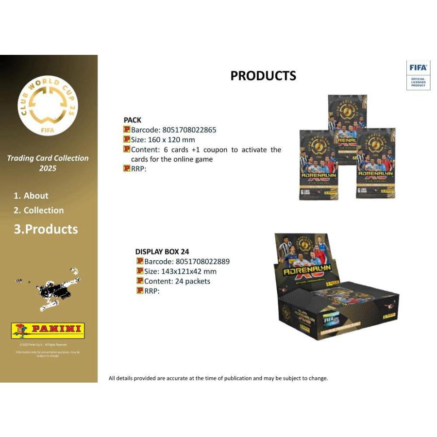 SOCCER 2025 PANINI ITALY ADRENALYN FIFA CLUB WORLD CUP BOOSTER BOX[1個] |  | 01