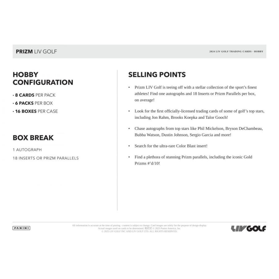 GOLF 2024 PANINI PRIZM LIV GOLF HOBBY[1ボックス] |  | 04