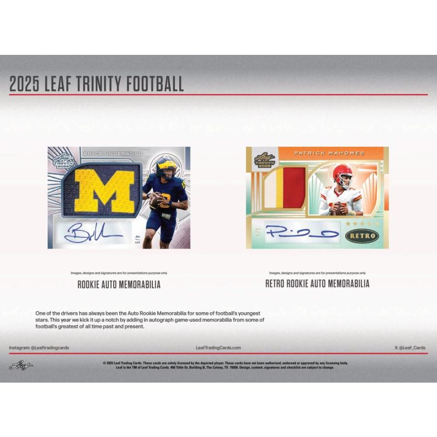 NFL 2025 LEAF TRINITY JUMBO[1ボックス] |  | 02