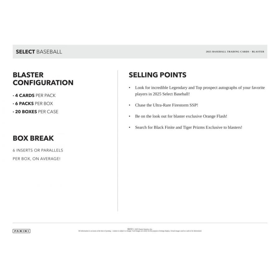 MLB 2025 PANINI SELECT BLASTER[1ボックス] |  | 04