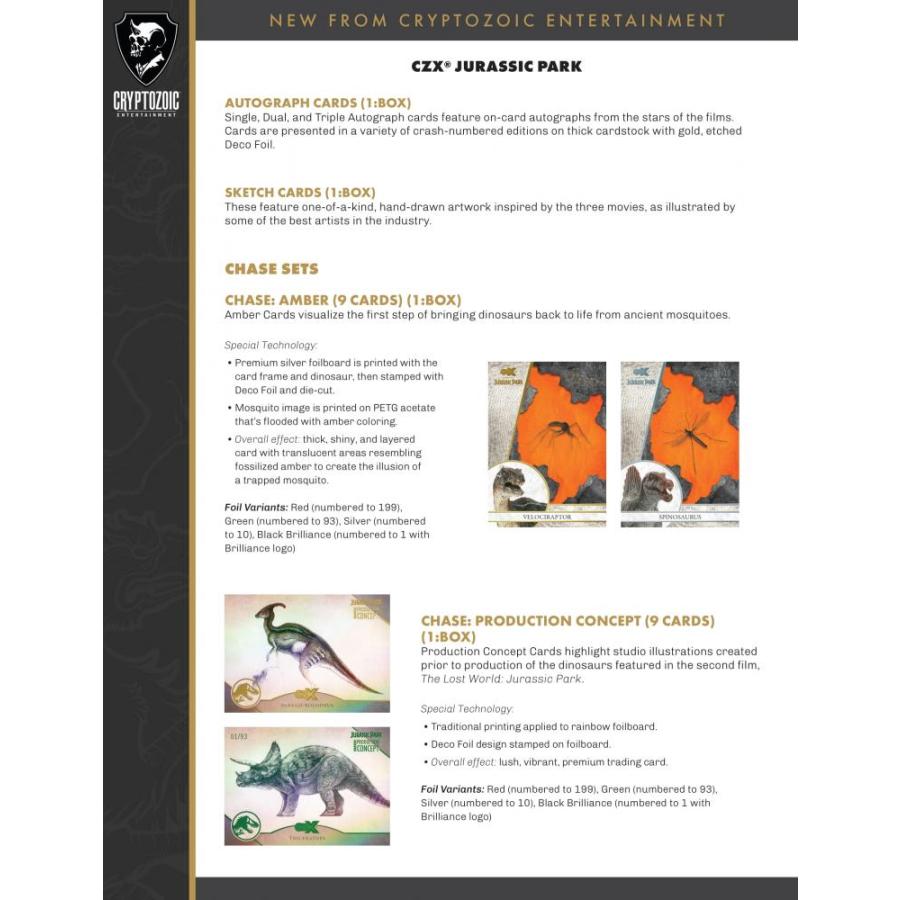 2025 CRYPTOZOIC JURASSIC PARK TRADING CARDS HOBBY[1ボックス] |  | 02