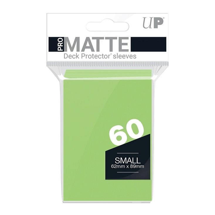【返品・交換不可】Ultra・PRO 小型サイズカード用 PRO-MATTE スモール デッキプロテクター スリーブ ライムグリーン[60枚入り][1個] | 