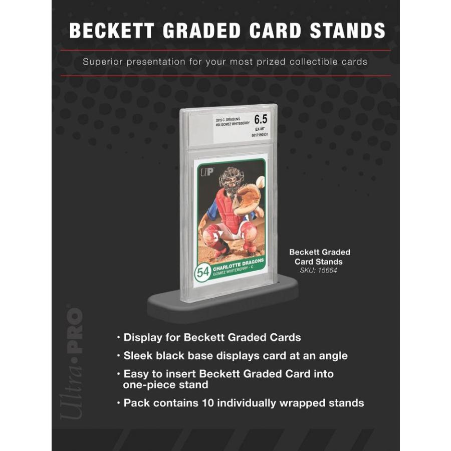 Ultra・PRO BECKETT用 鑑定カードスタンド[10個入]　BLACK[1個] | 
