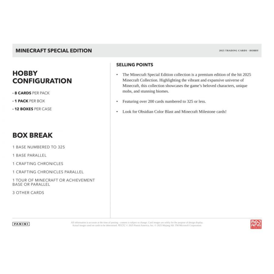 2025 PANINI MINECRAFT SPECIAL EDITION HOBBY | 2025 パニーニ マインクラフト スペシャルエディション ホビー[1ボックス] |  | 04