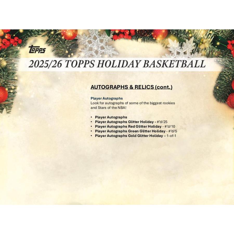 NBA 2025 -26 TOPPS HOLIDAY MEGA BOX[1ボックス] |  | 05
