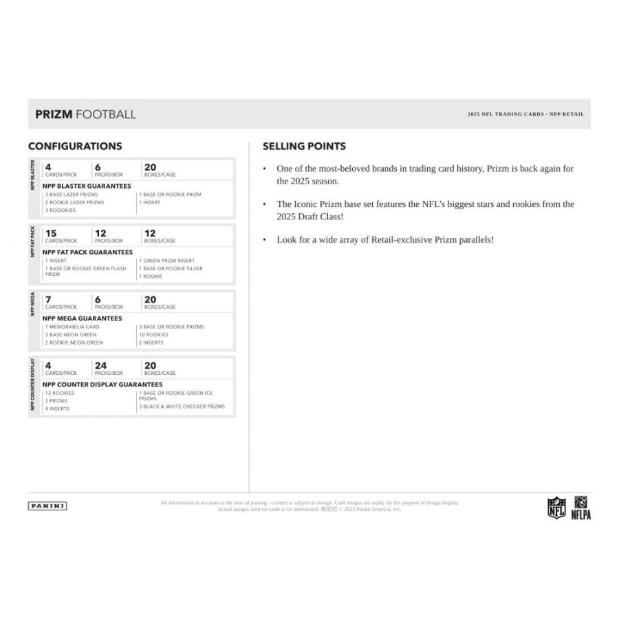 NFL 2025 PANINI PRIZM MEGA BOX[1ボックス] |  | 03