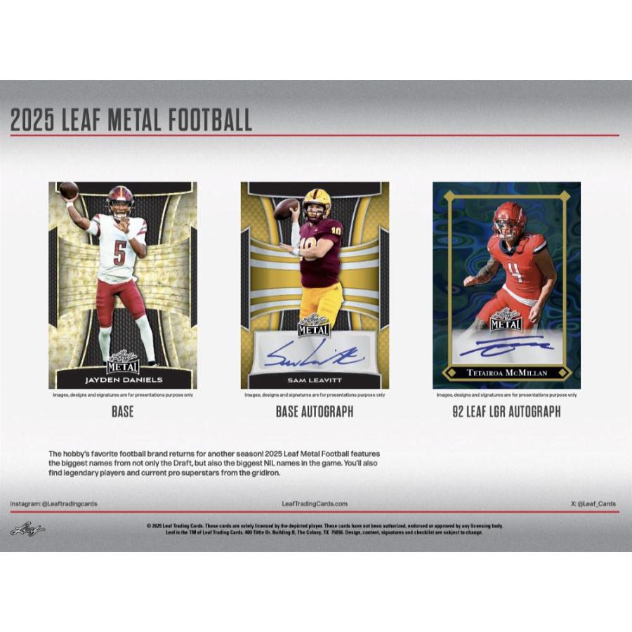 NFL 2025 LEAF METAL JUMBO[1ボックス] |  | 01