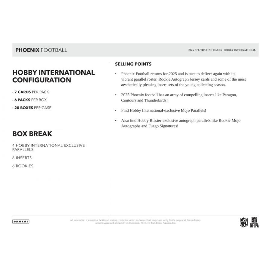 NFL 2025 PANINI PHOENIX INTERNATIONAL MEGA[1ボックス] |  | 05