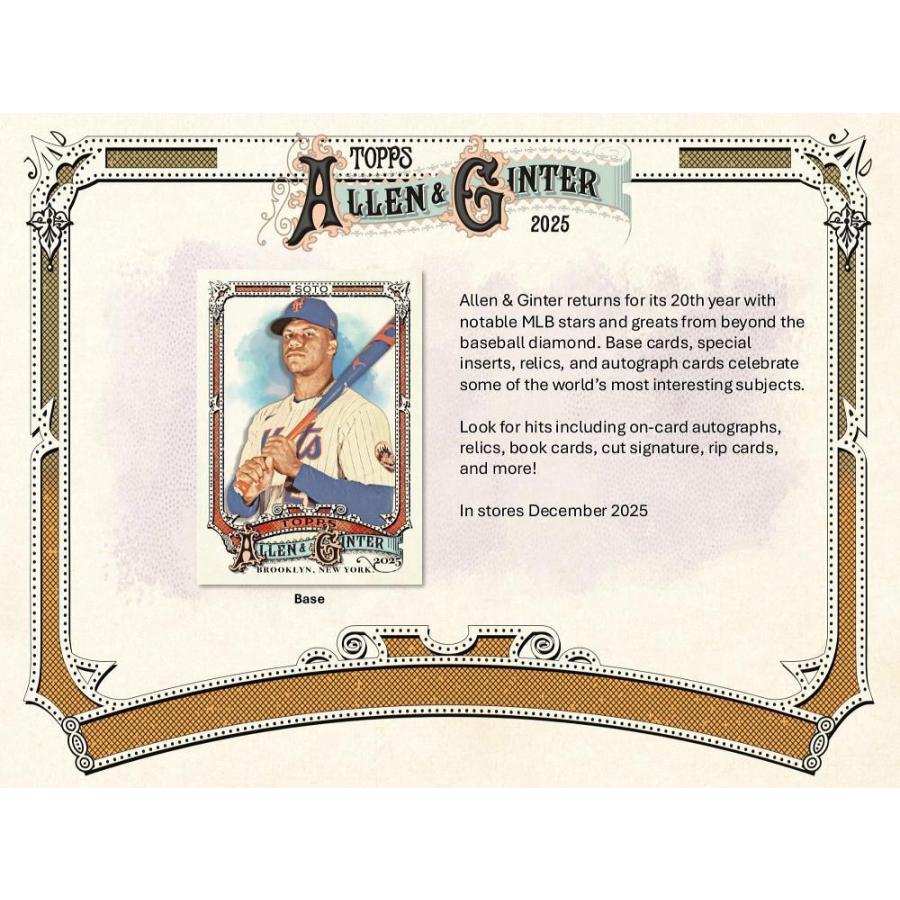 MLB 2025 TOPPS ALLEN & GINTER HOBBY[1ボックス] |  | 01