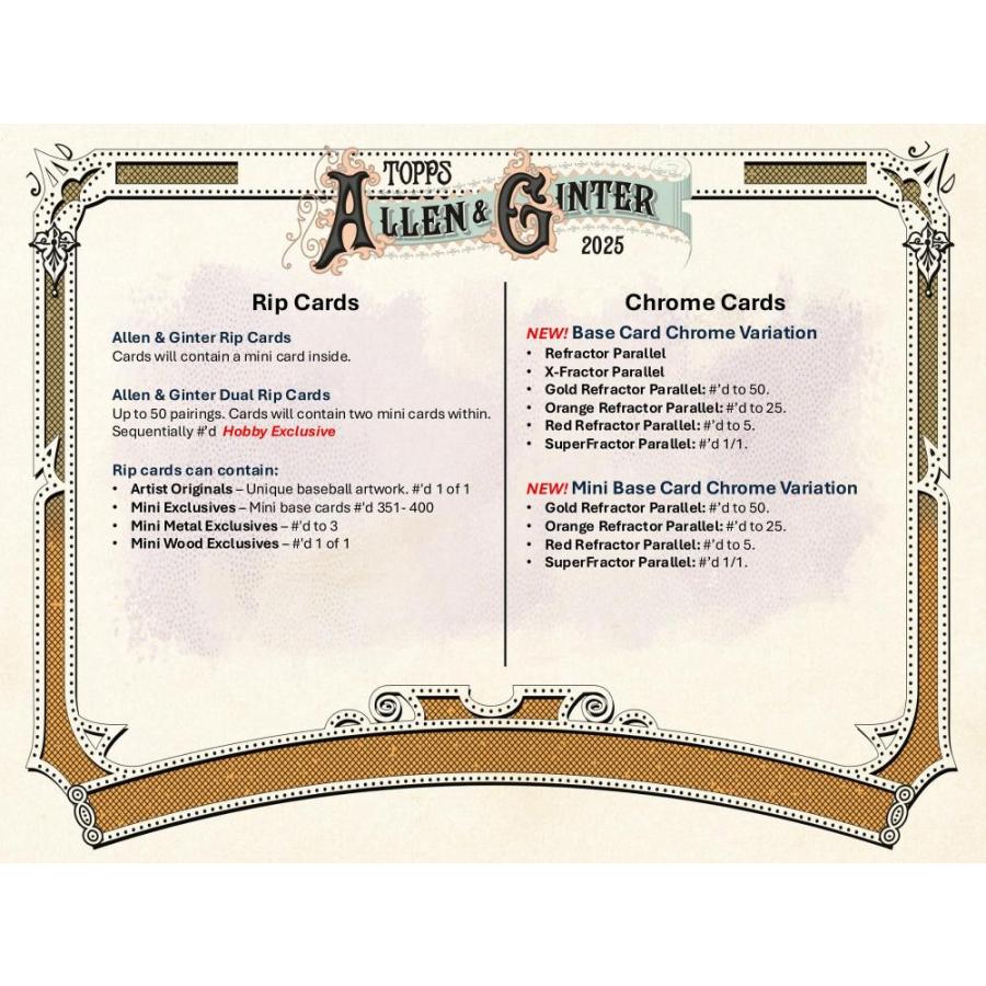 MLB 2025 TOPPS ALLEN & GINTER HOBBY[1ボックス] |  | 04