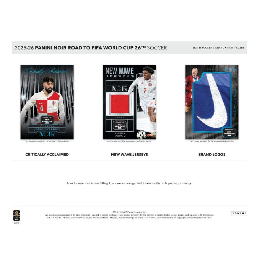 SOCCER 2025-26 PANINI NOIR ROAD TO WORLD CUP HOBBY | サッカー 2025-26 パニーニ ノワール ロード・トゥ・ワールドカップ ホビー[1ボックス] |  | 04