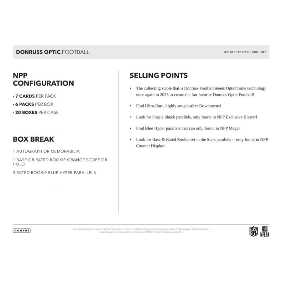 NFL 2025 PANINI DONRUSS OPTIC MEGA BOX[1ボックス] |  | 04