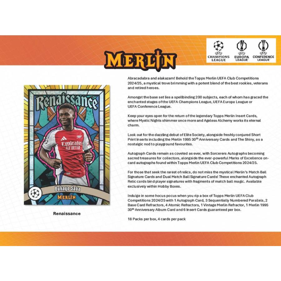 SOCCER 2024-25 TOPPS UCC MERLIN CHROME HOBBY[1ボックス] |  | 01