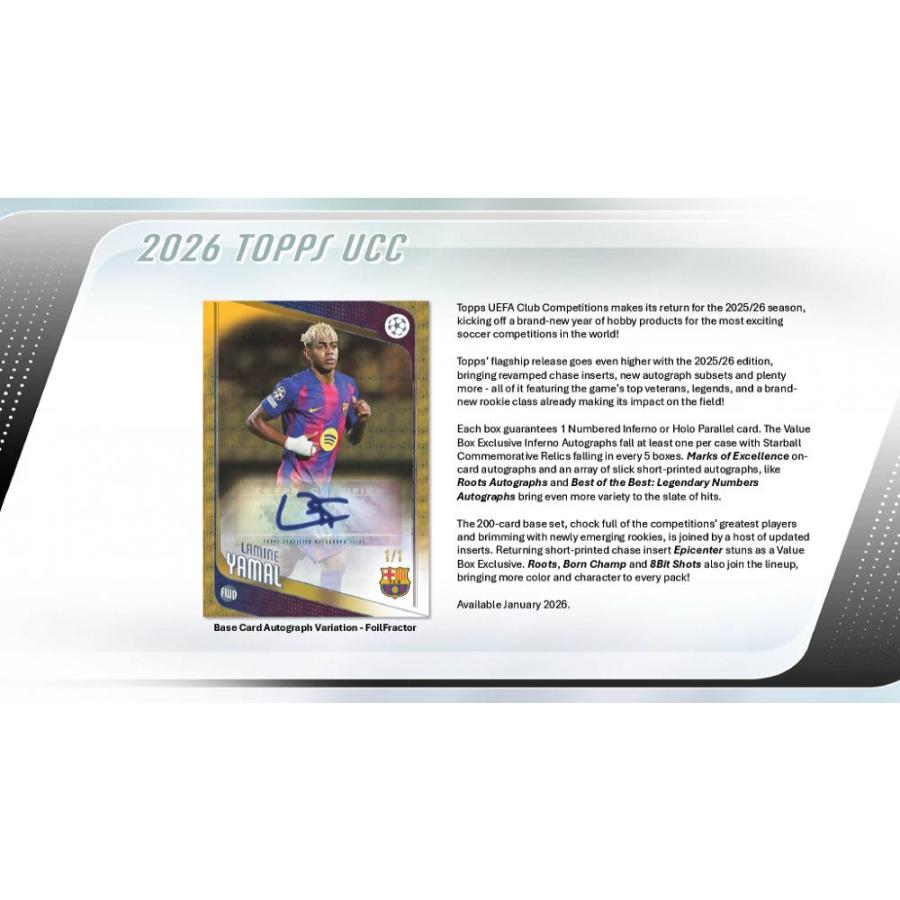 SOCCER 2025-26 TOPPS UEFA CLUB COMPETITIONS VALUE BOX[1ボックス] |  | 01