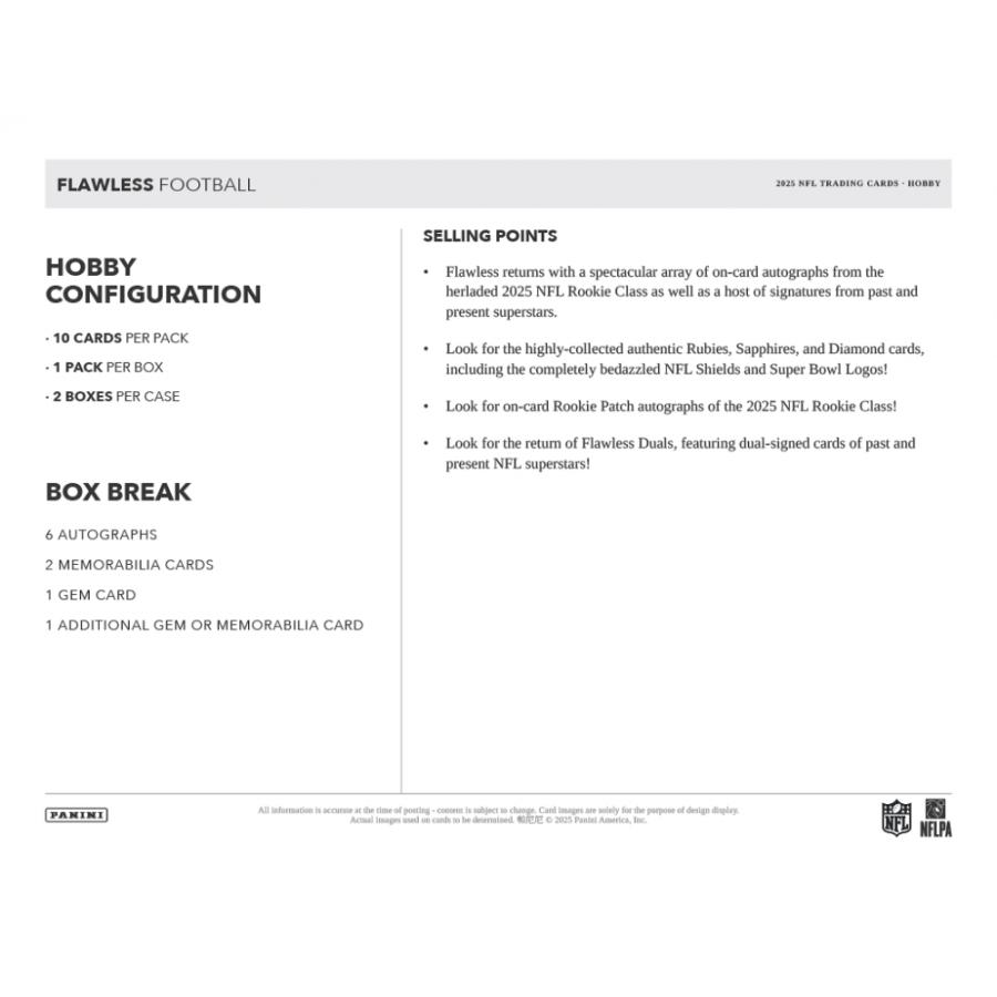 NFL 2025 PANINI FLAWLESS HOBBY | 2025 パニーニ フローレス フットボール ホビー[1ボックス] |  | 05