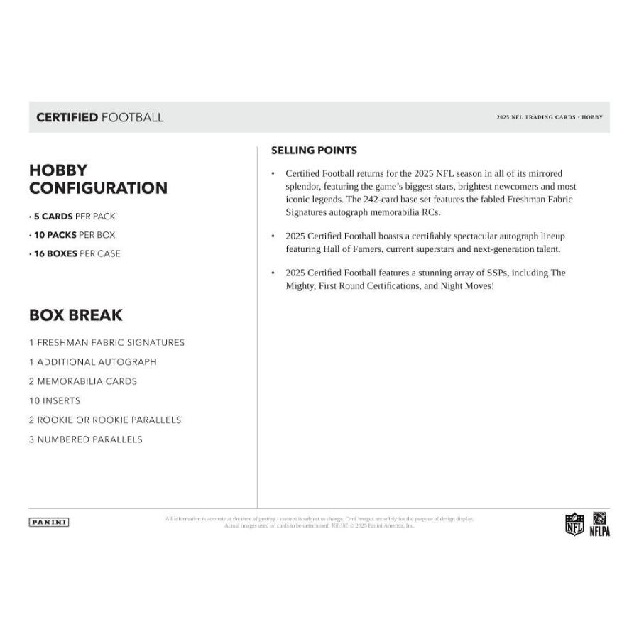 NFL 2025 PANINI CERTIFIED[1ボックス] |  | 05